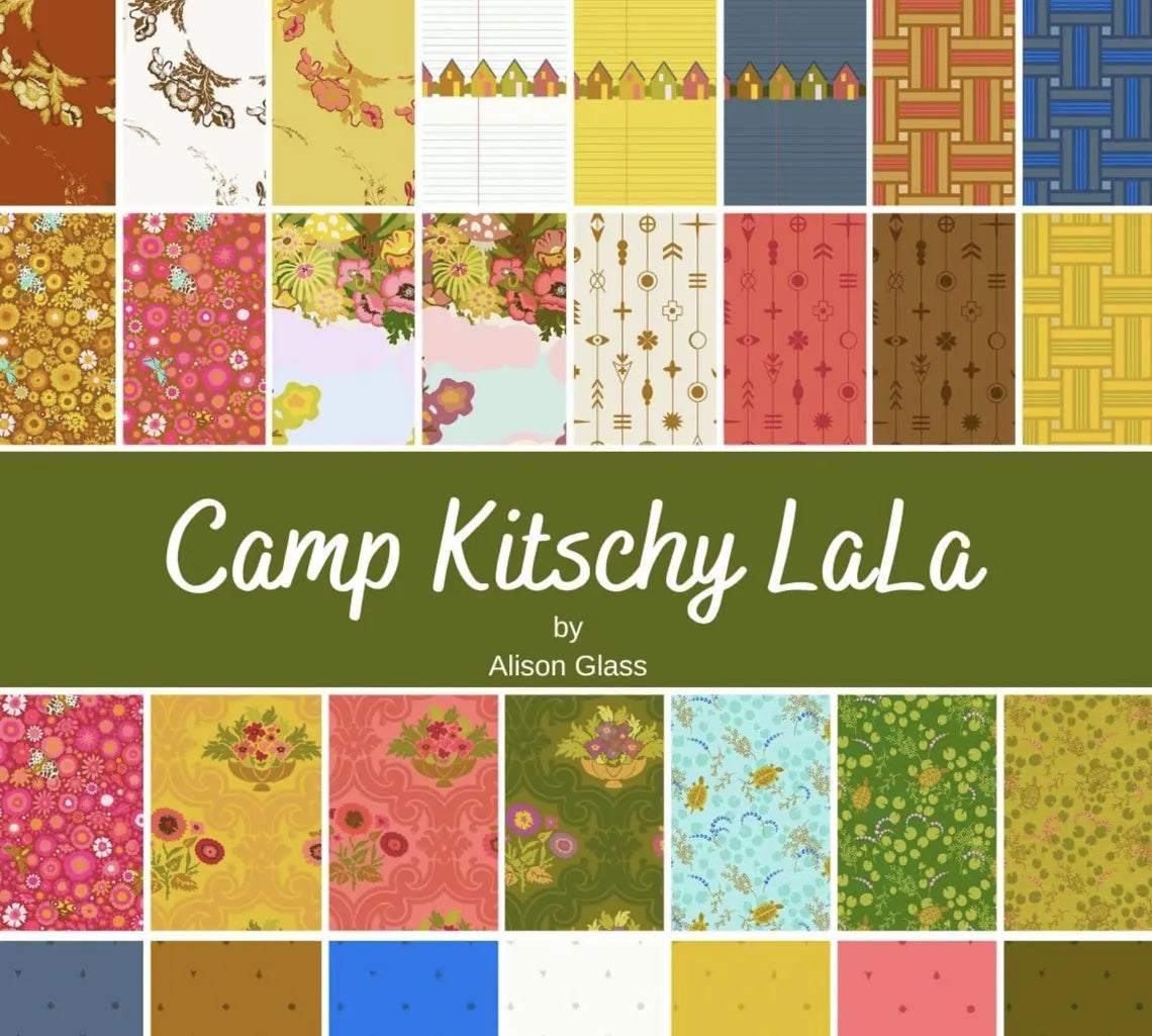 Charm Pack 5x5 Squares - Andover Camp Kitschy Lala - 40 5" Squares