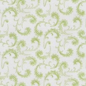 (5 yd) Robert Kaufman Elizabeth FLH-19896-7 Scroll Green