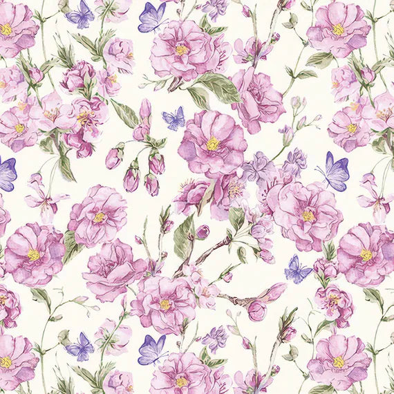(4 yd) Benartex Judy's Bloom Anthemy Lavender 13552-62