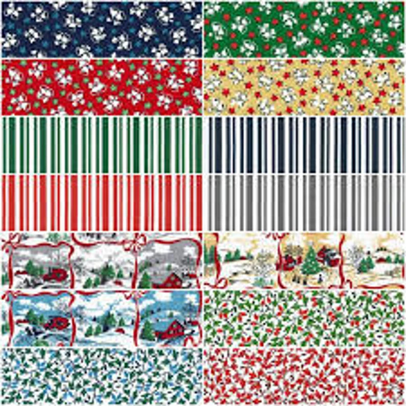 Robert Kaufman Yuletide Bells Roll-up - 40 Strip Roll