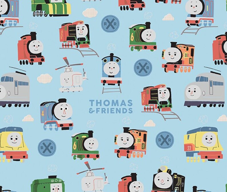 Riley Blake "Thomas & Friends Sodor Railway" Half-yard Bundle - 10 Fabrics, 5 Total Yards