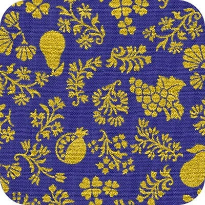 (2.5 yd) Robert Kaufman Nature's Harvest SRKM-20908-6 Purple (Metallic)