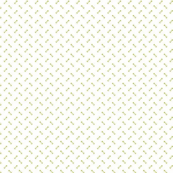 (3.5 yd) Andover/Makower UK Welcome Spring 397-G Heart Tie Green
