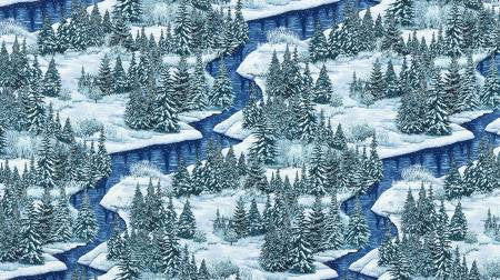 (2.5 yd) Robert Kaufman Snowy Brook SRKM-21578-438 Scenic Night (Metallic)