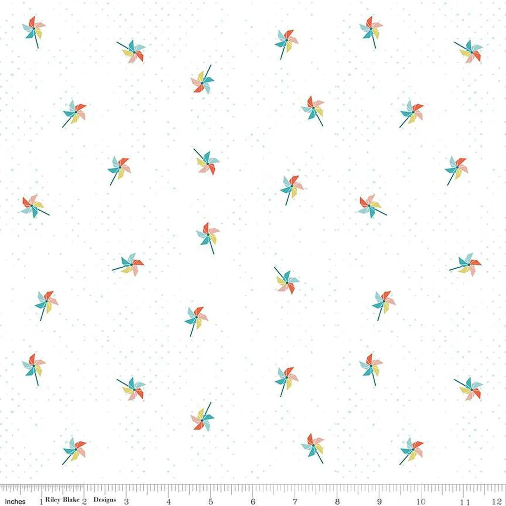 (2.5 yd) Riley Blake Hush Hush 3 14069 Pinwheel Party