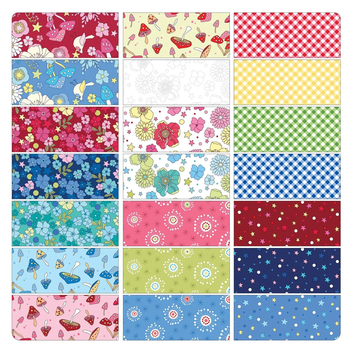 Charm Pack 5x5 Squares - Benartex Tiny Secrets - 40 5" Squares