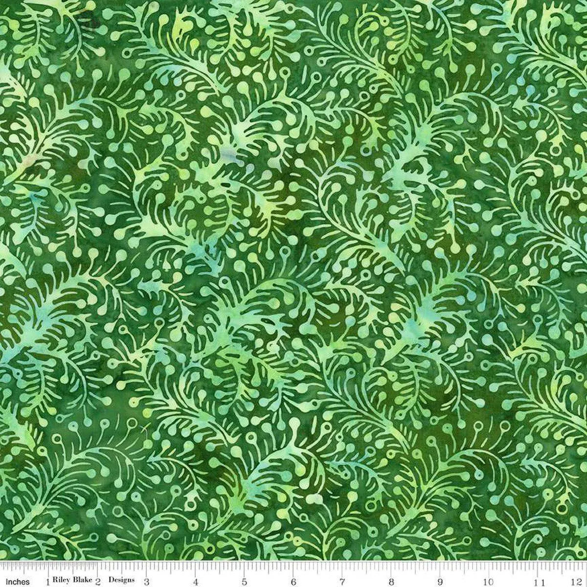(1.5 yd) Riley Blake Expressions Batiks Geometric Splash BT23203-314 Green Apple