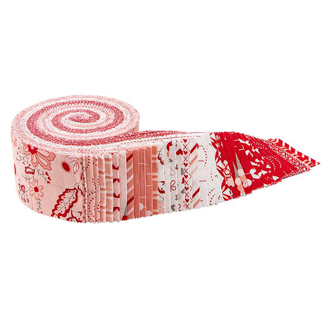 Riley Blake I Love Us - 40 Strip Rolie Polie