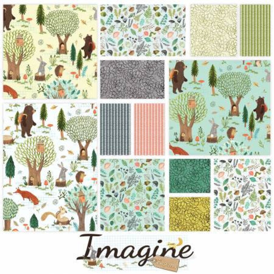 Clothworks - Imagine By Rebecca Jones - 40 2.5" Strips