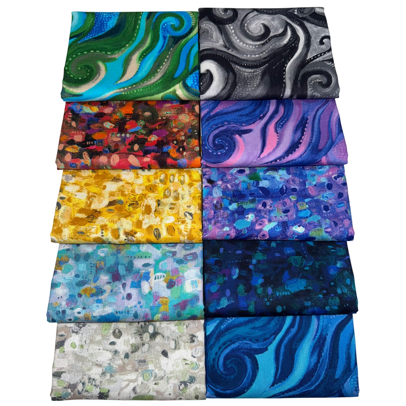 Windham Fabrics "In Motion" Half-Yard Bundle - 10 Fabrics, 5 Total Yards