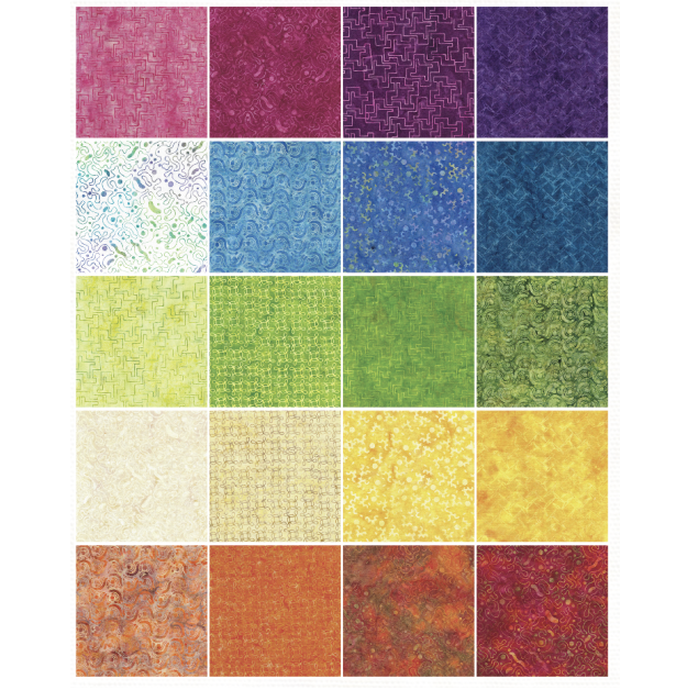Island Batik - Jabberwocky - 20 Fabrics, 40 Total Strips