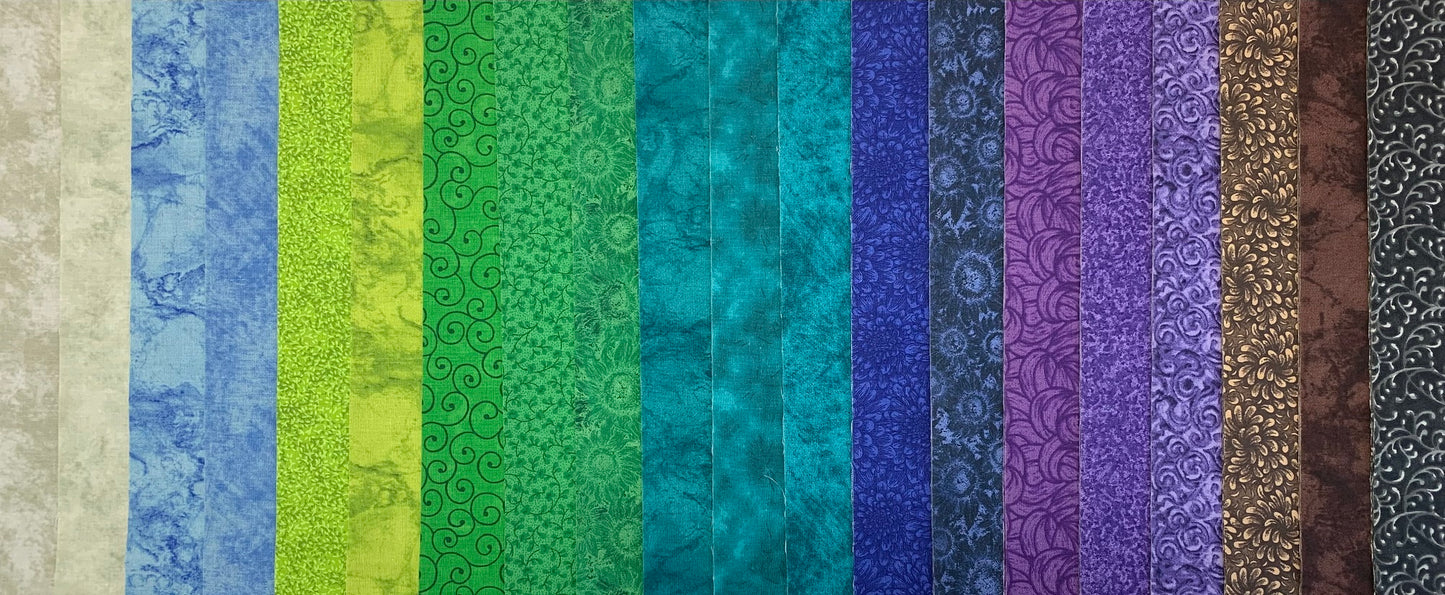 Jewel Fat Quarter Bundle - 20 Fabrics, 20 Total Fat Quarters
