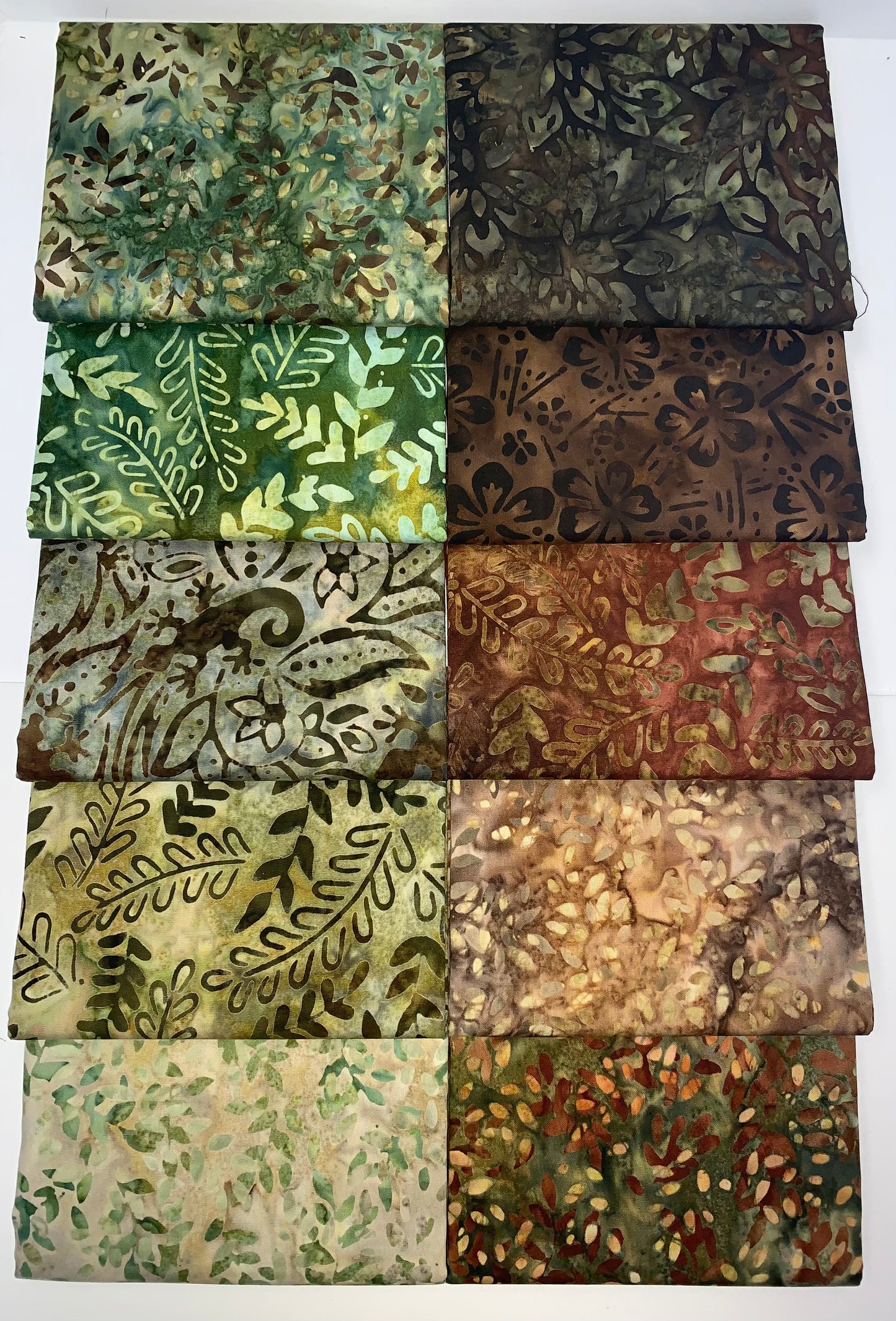 Robert Kaufman Artisan Batik "Junglescape" Half-yard Bundle - 10 Fabrics, 5 Total Yards