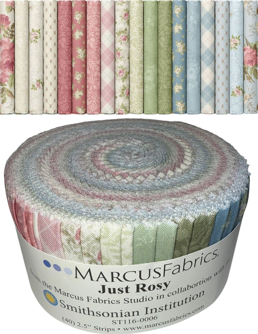 Marcus Fabrics - Just Rosy by The Smithsonian Institute - 40 2.5" Strips
