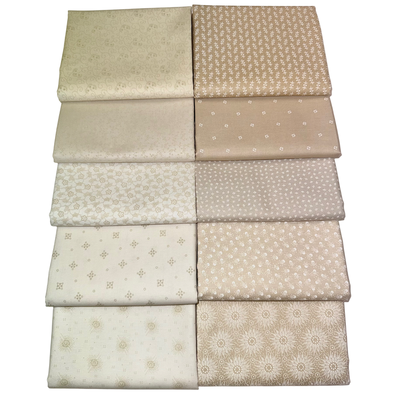 Andover "Latte" Half-yard Bundle - 10 Fabrics, 5 Total Yards