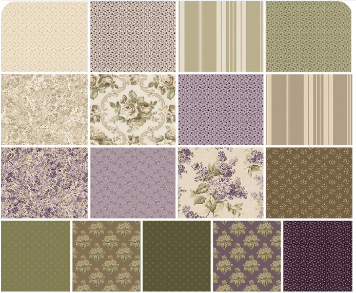 Marcus Fabrics - Lavender And Lace By Dawn Heese - 40 2.5" Strips/Jelly Roll (Copy)