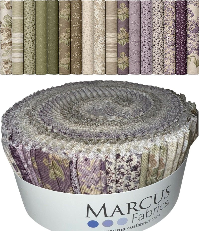 Marcus Fabrics - Lavender And Lace By Dawn Heese - 40 2.5" Strips/Jelly Roll (Copy)