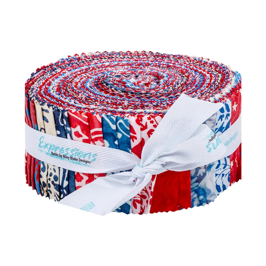 Riley Blake Expressions Batiks "Let Freedom Reign" - 40 Strip Rolie Polie