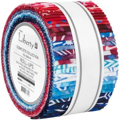 Robert Kaufman Artisan Batiks: Liberty Roll-up - 40 Total Strips