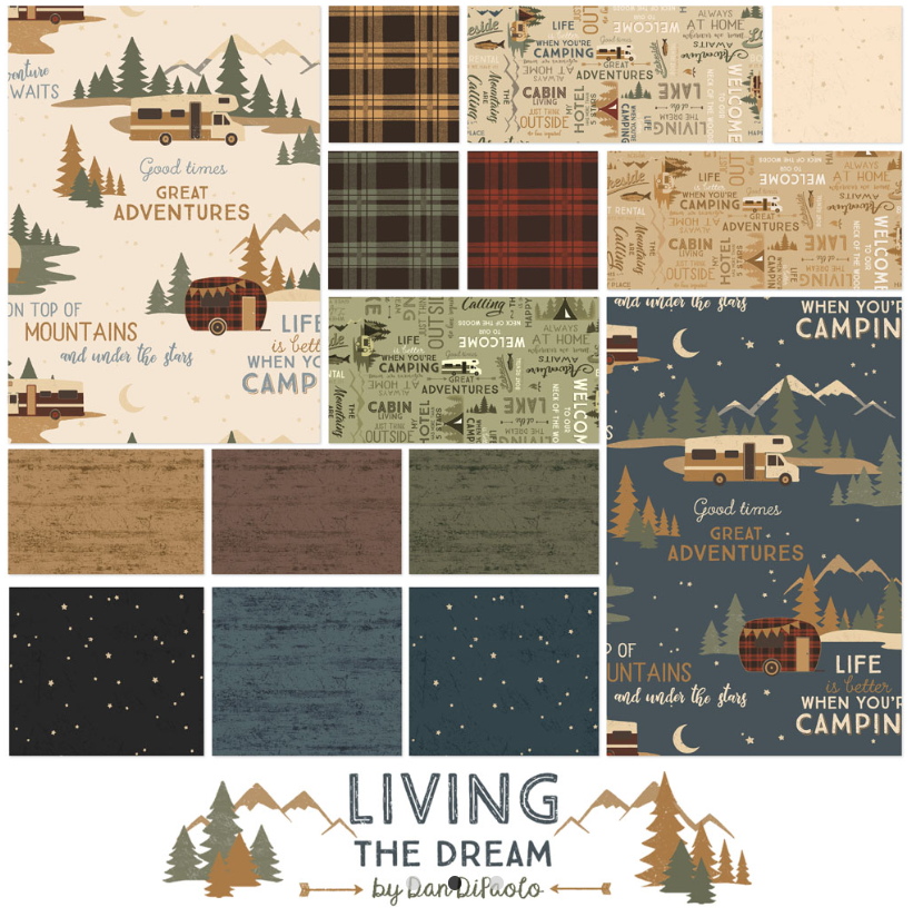 Clothworks - Living The Dream - 40 2.5" Strips