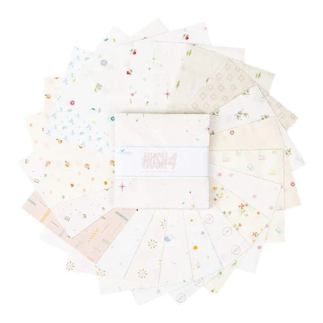 Charm Pack 5x5 Squares - Riley Blake Hush Hush 4 5-inch Stacker - 40 5" Squares