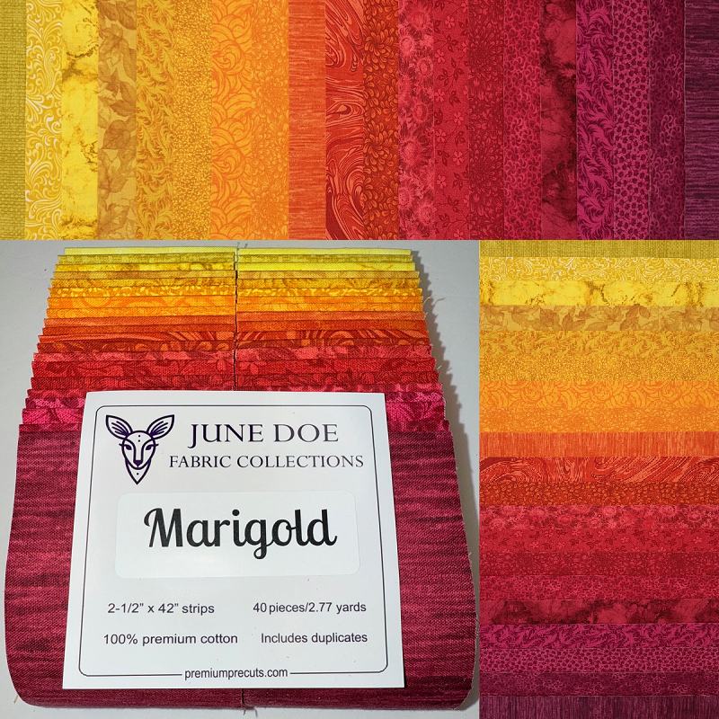 June Doe Fabric Collections - Marigold - 40-Strip Pack