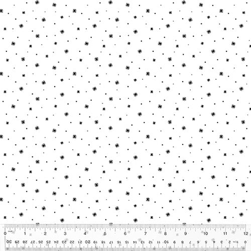 (5 yd) Windham Fabrics Whistler Studios Pen & Ink 53572-1 Twinkle Black/White