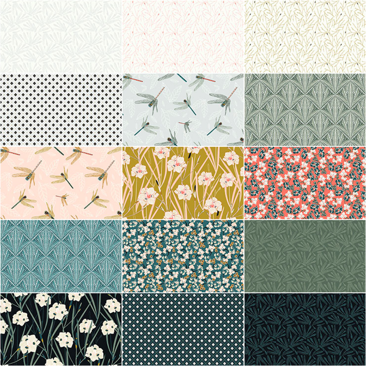Quilting Treasures QT Fabrics - Meadow Drift - 40 Strip Jelly Roll