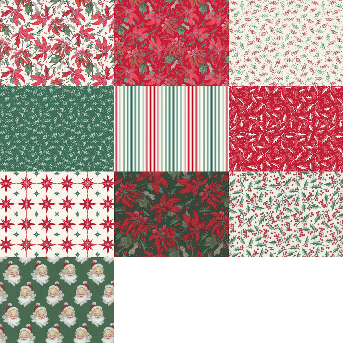 Riley Blake "Merry Little Christmas" Half-yard Bundle - 10 Fabrics, 5 Total Yards