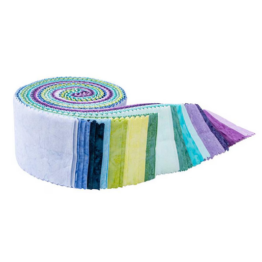Riley Blake Misty Meadows Expressions Batiks Hand Dyes - 40 Strip Rolie Polie