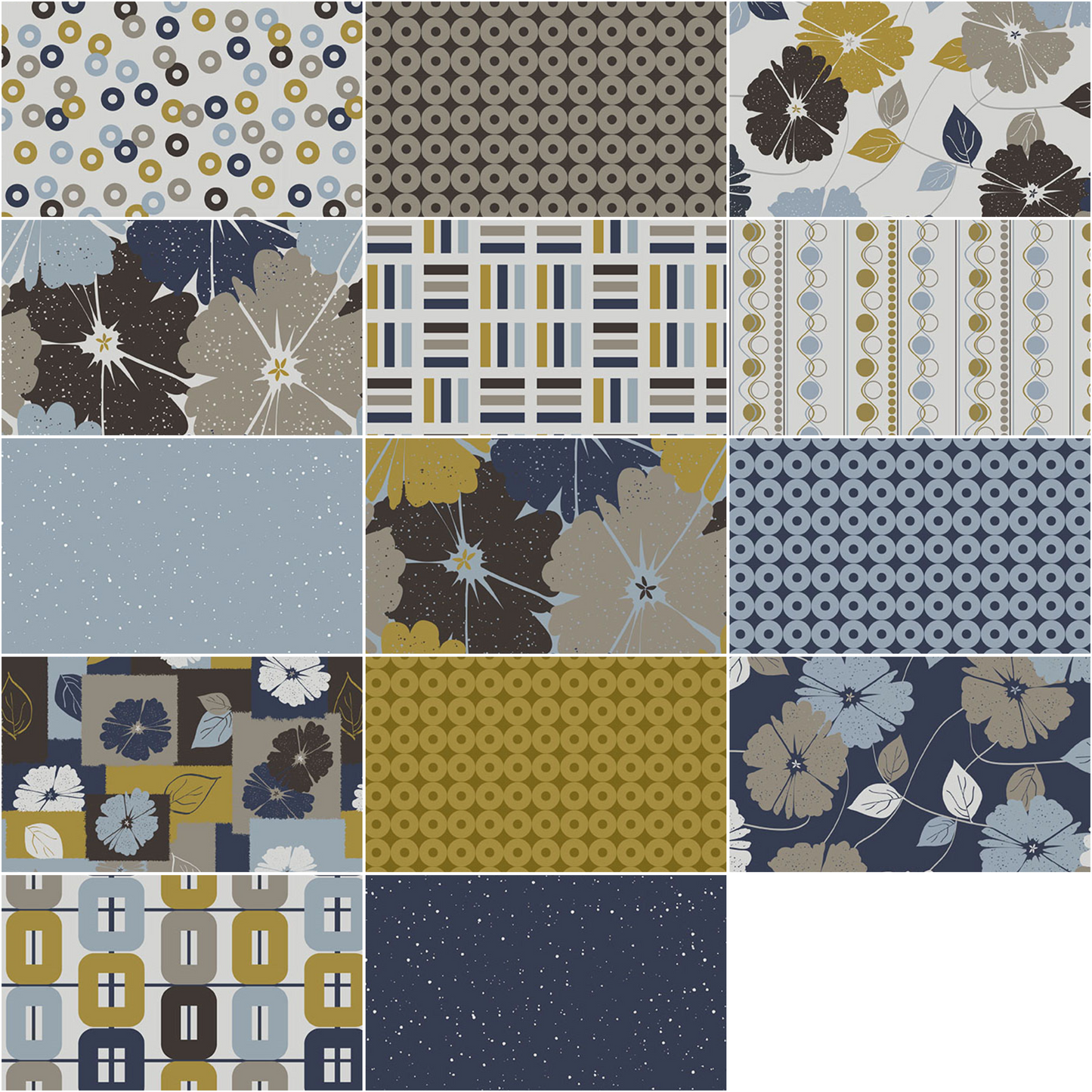 Quilting Treasures QT Fabrics - Modern Refinement by Steve Baker - 40 Strip Jelly Roll