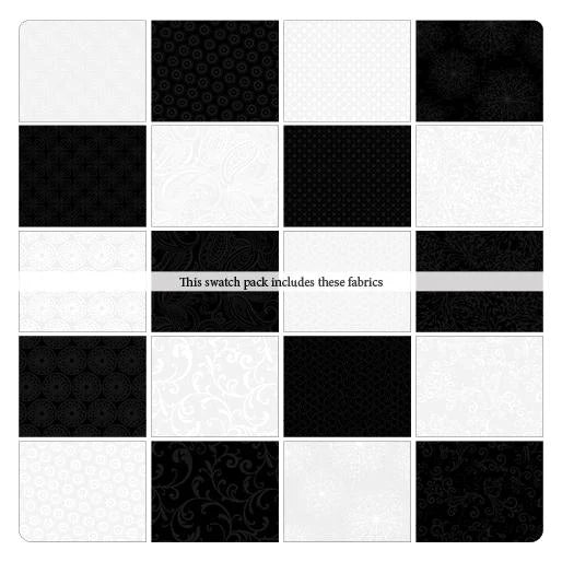 Benartex Night & Day 2 Strip-pies (Black Tone/White Tone) - 40 2.5" Strips