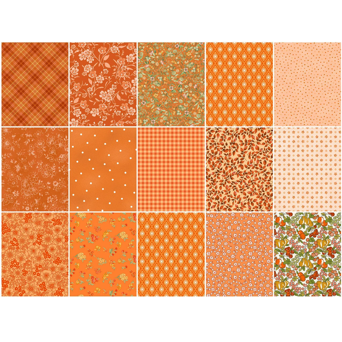 Robert Kaufman Fabric Market - Orange Roll-up - 40 Strip Roll