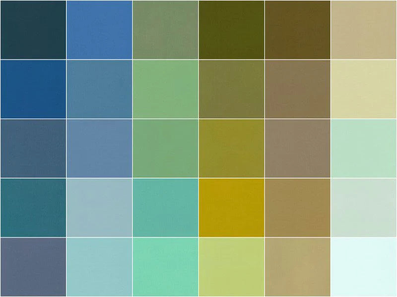 Charm Pack 5x5 Squares - Robert Kaufman Kona Solid Panorama Colorway - 40 5" Squares