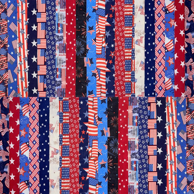 June Doe Fabric Collections - Americana - 40-Strip Pack