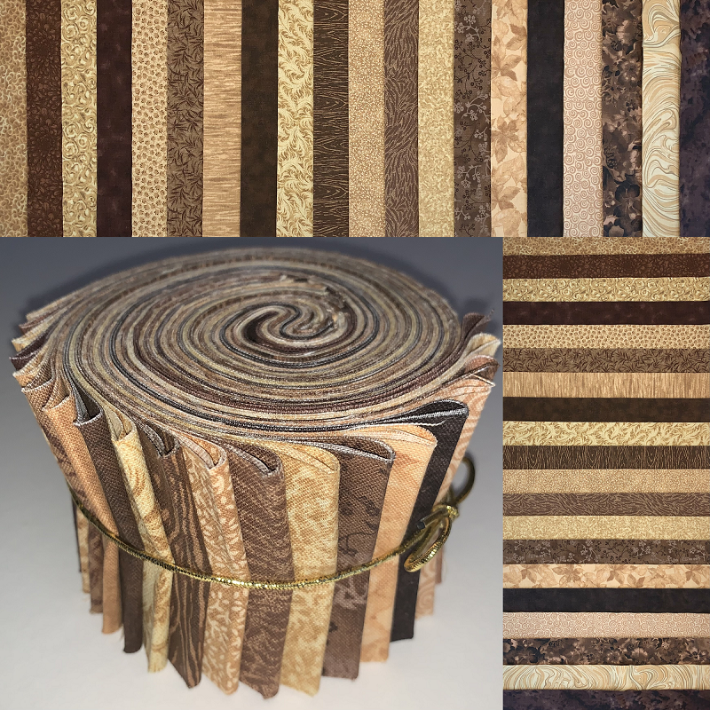 Peanut Butter Cup 2.5" Roll - 20 Fabrics, 20 Total Strips