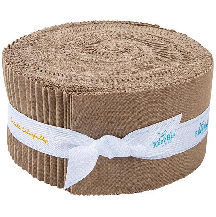 Riley Blake Confetti Cottons Pebble - 40 Strip Rolie Polie