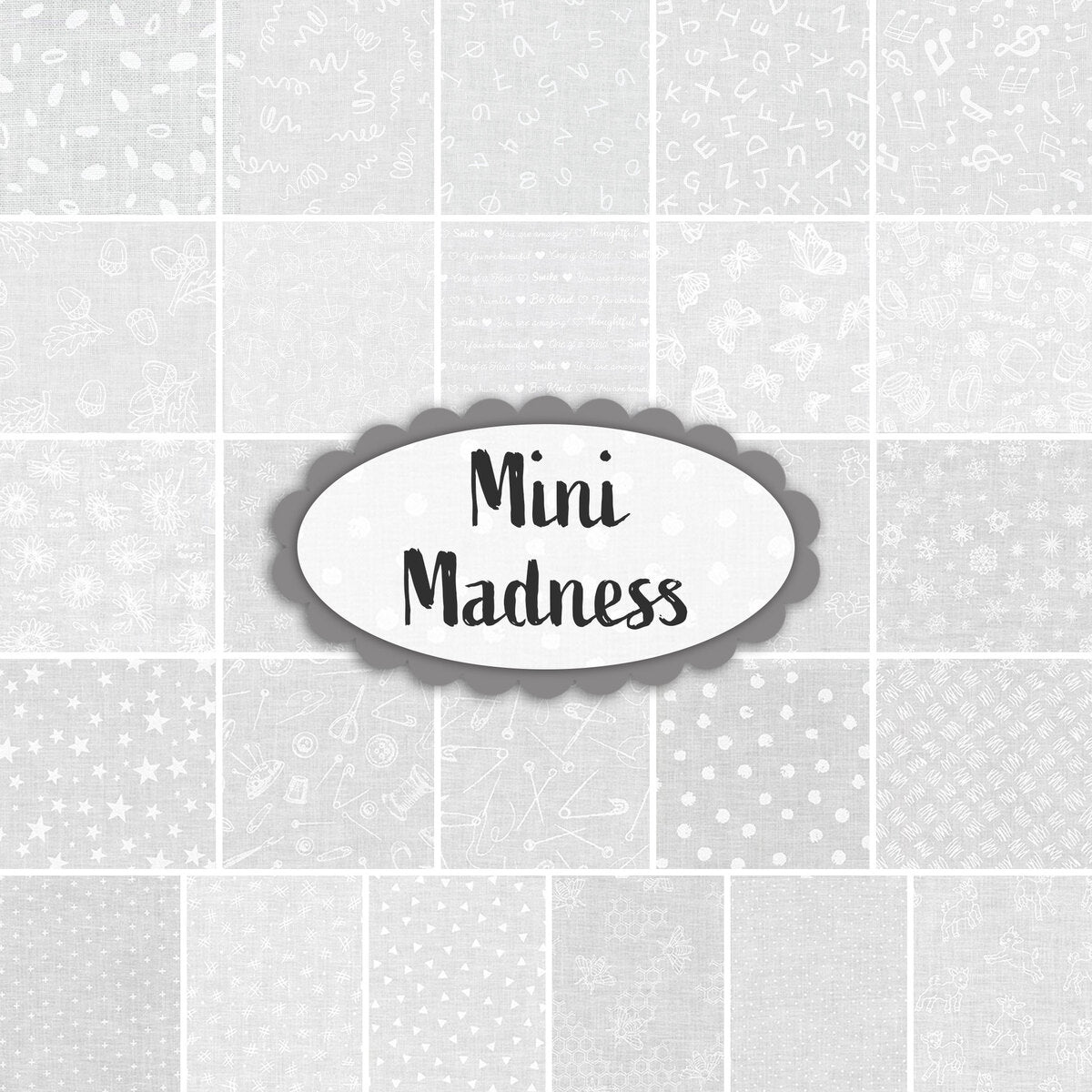 Charm Pack 5x5 Squares - Robert Kaufman "Mini Madness" - 40 5" Squares