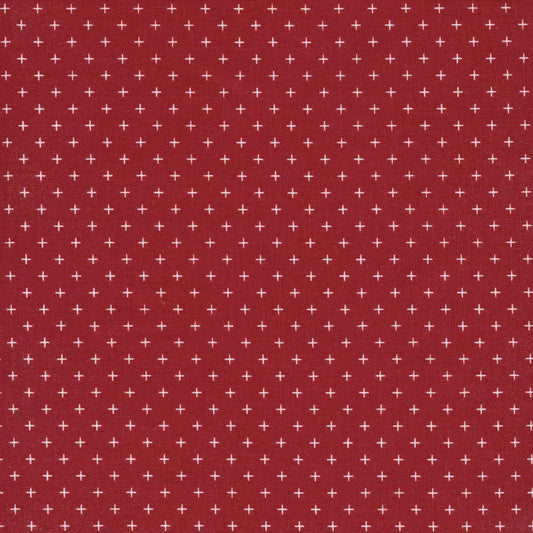 (5 yd) Riley Blake Heirloom Red 14347-Red White Criss Cross