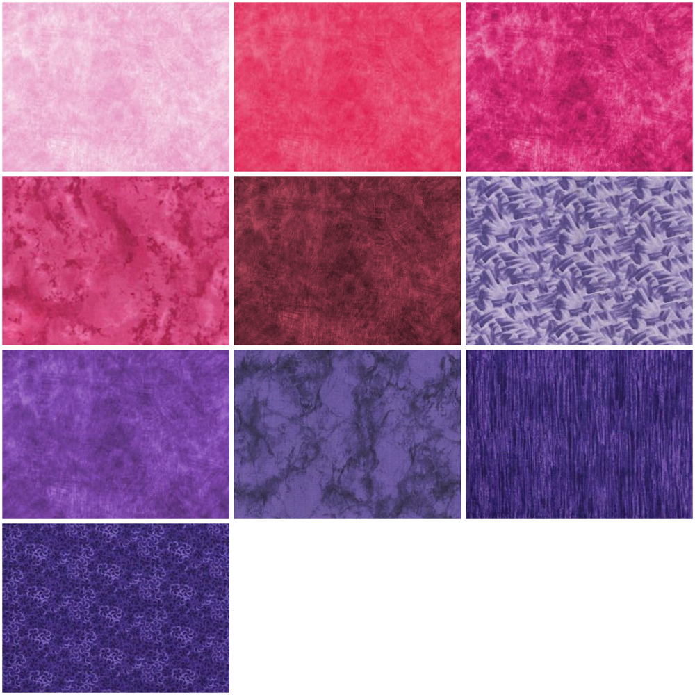 Plumberry Half-yard Bundle - 10 Fabrics, 5 Total Yards
