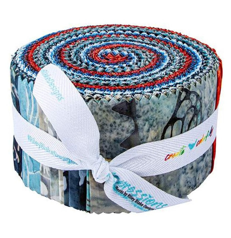 Riley Blake Boardwalk (Places You'll Go) Expressions Batiks - 40 Strip Rolie Polie