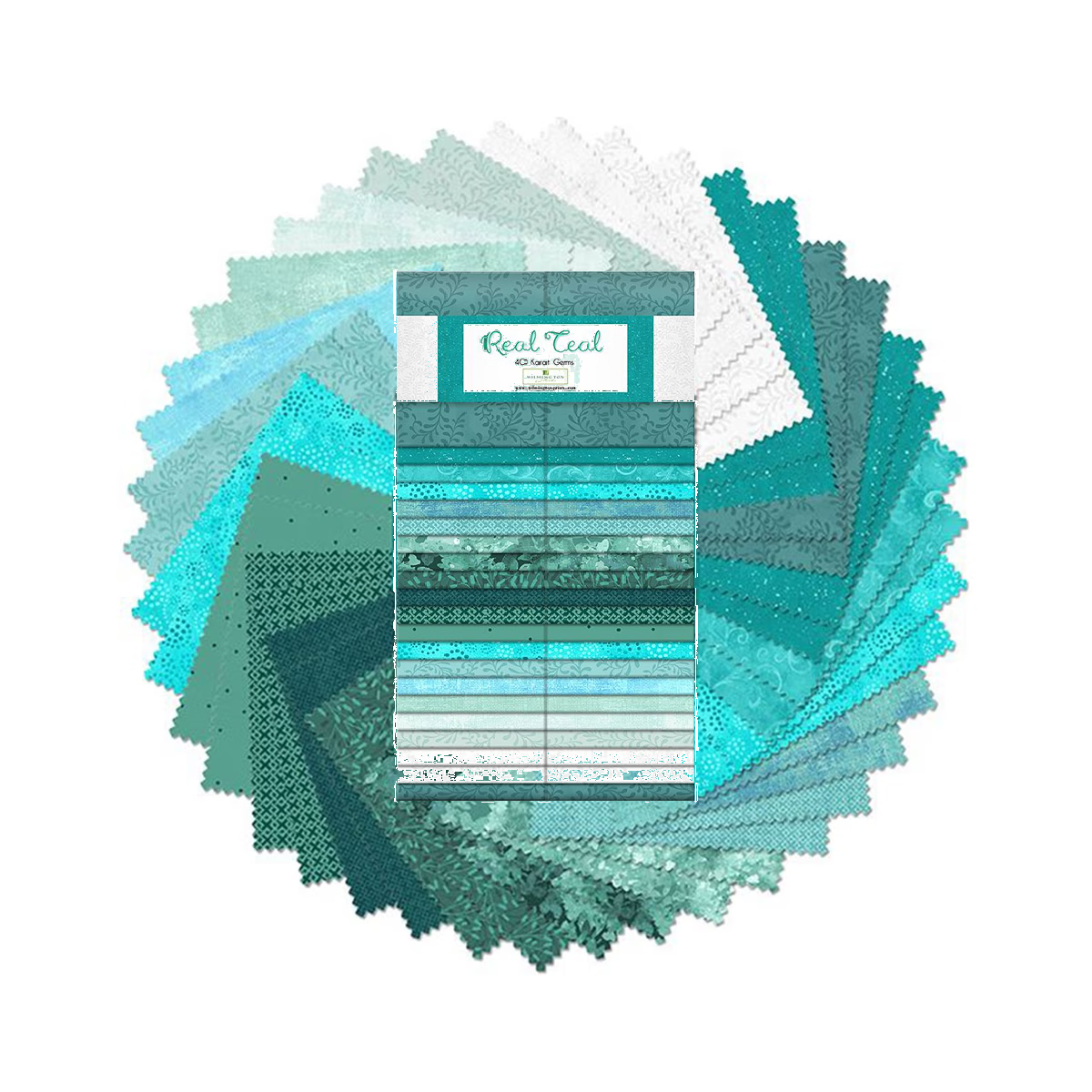 Wilmington Prints - 40 Karat Gems - Real Teal