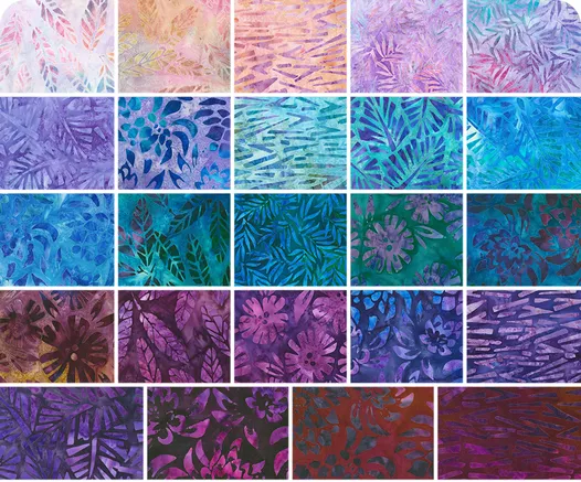 Robert Kaufman Artisan Batiks: Kapua Roll-up - 40 Total Strips