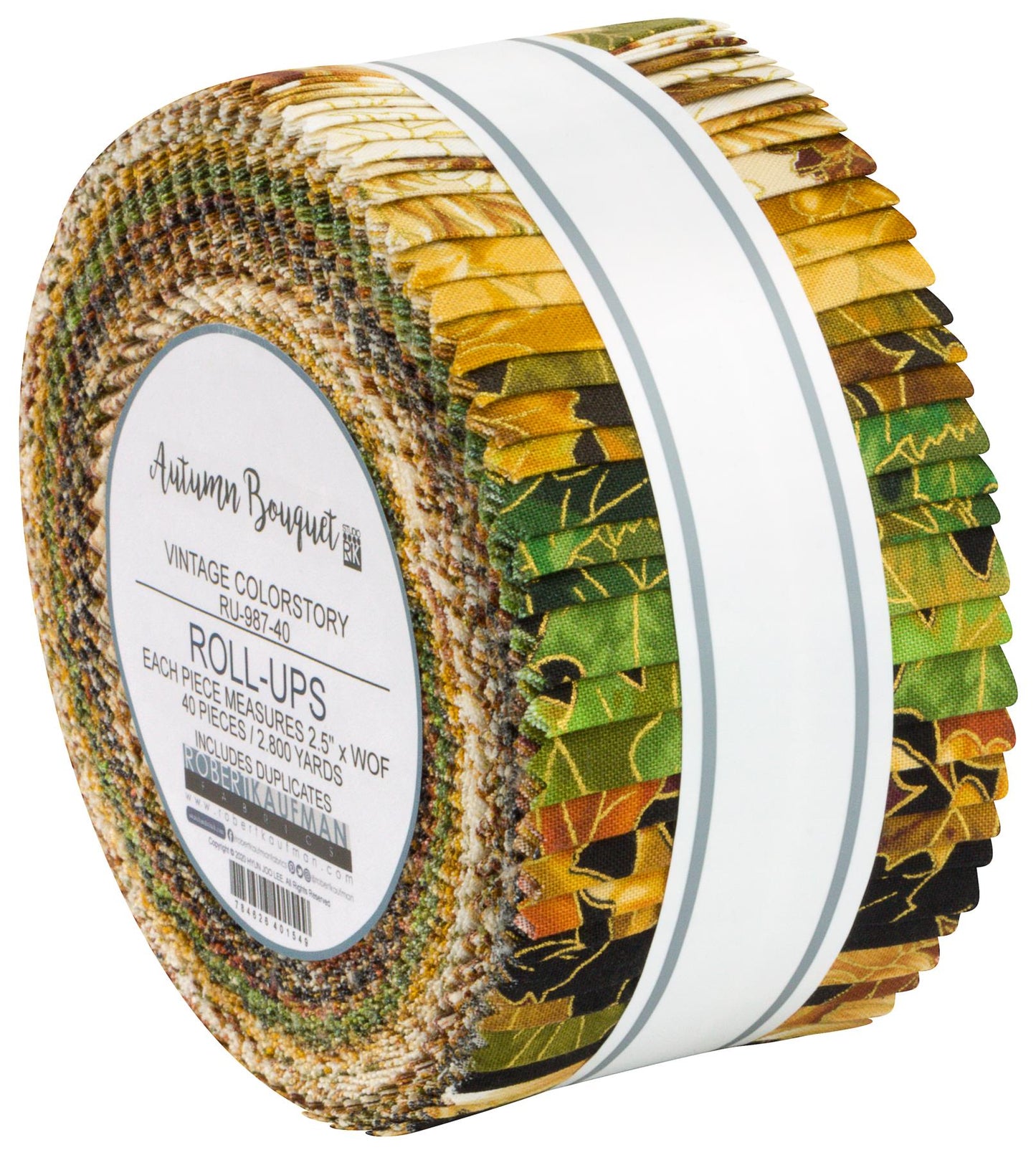 Robert Kaufman Autumn Bouquet by Hyun Joo Lee - Vintage Colorstory 2021 Roll-up - 40 Strip Roll