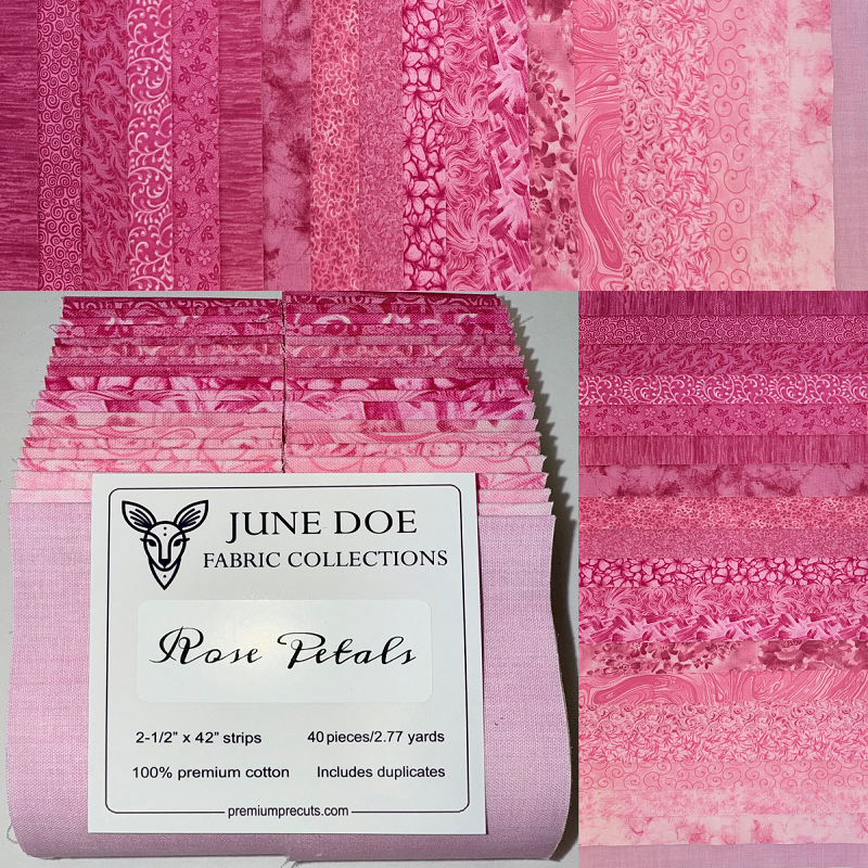 June Doe Fabric Collections - Rose Petals - 40-Strip Pack