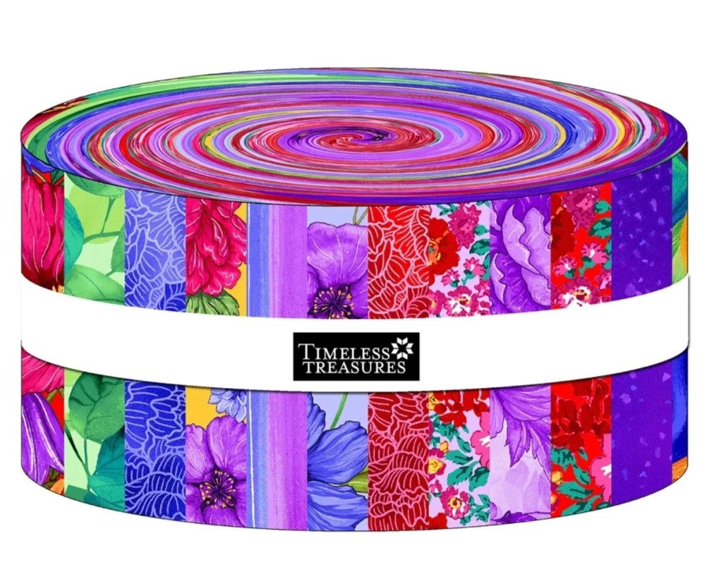 Timeless Treasures - Living Color By Chong-a Hwang - 40 2.5" Strips/Jelly Roll