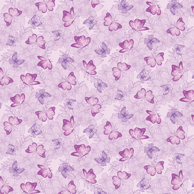 (6.5 yd) Benartex Judy's Bloom Butterfly Lavender 13553-62