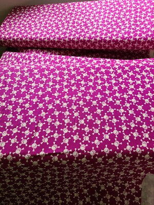 (5 yd) Riley Blake Eek Boo Shriek C6014 Purple Mini Skulls