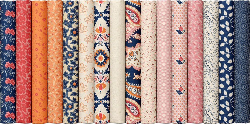 Marcus Fabrics - Sanibel Island by Deirdre Coughlin - 40 2.5" Strips