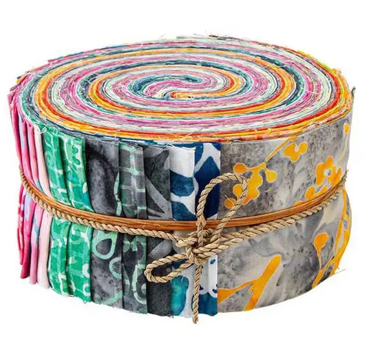 Riley Blake Sassy And Tweet Expressions Batiks - 40 Strip Rolie Polie